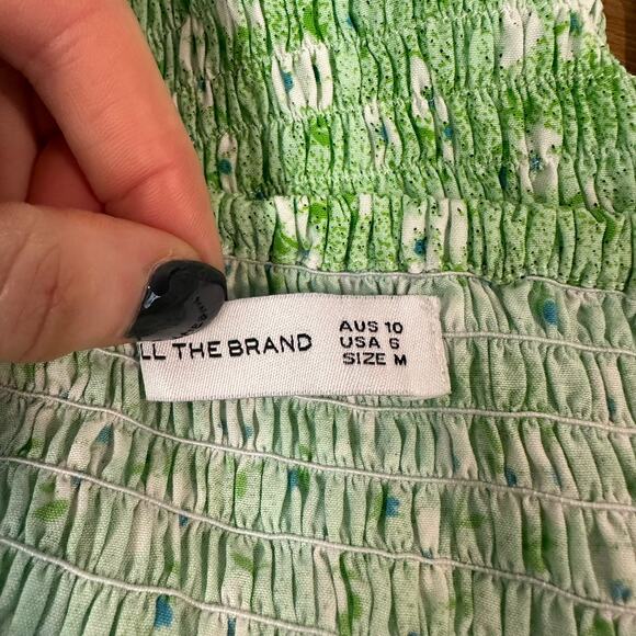 Faithfull The Brand Cosima Mini Dress Floral Ruffle Smocked Balloon Sleeve - Picture 13 of 16